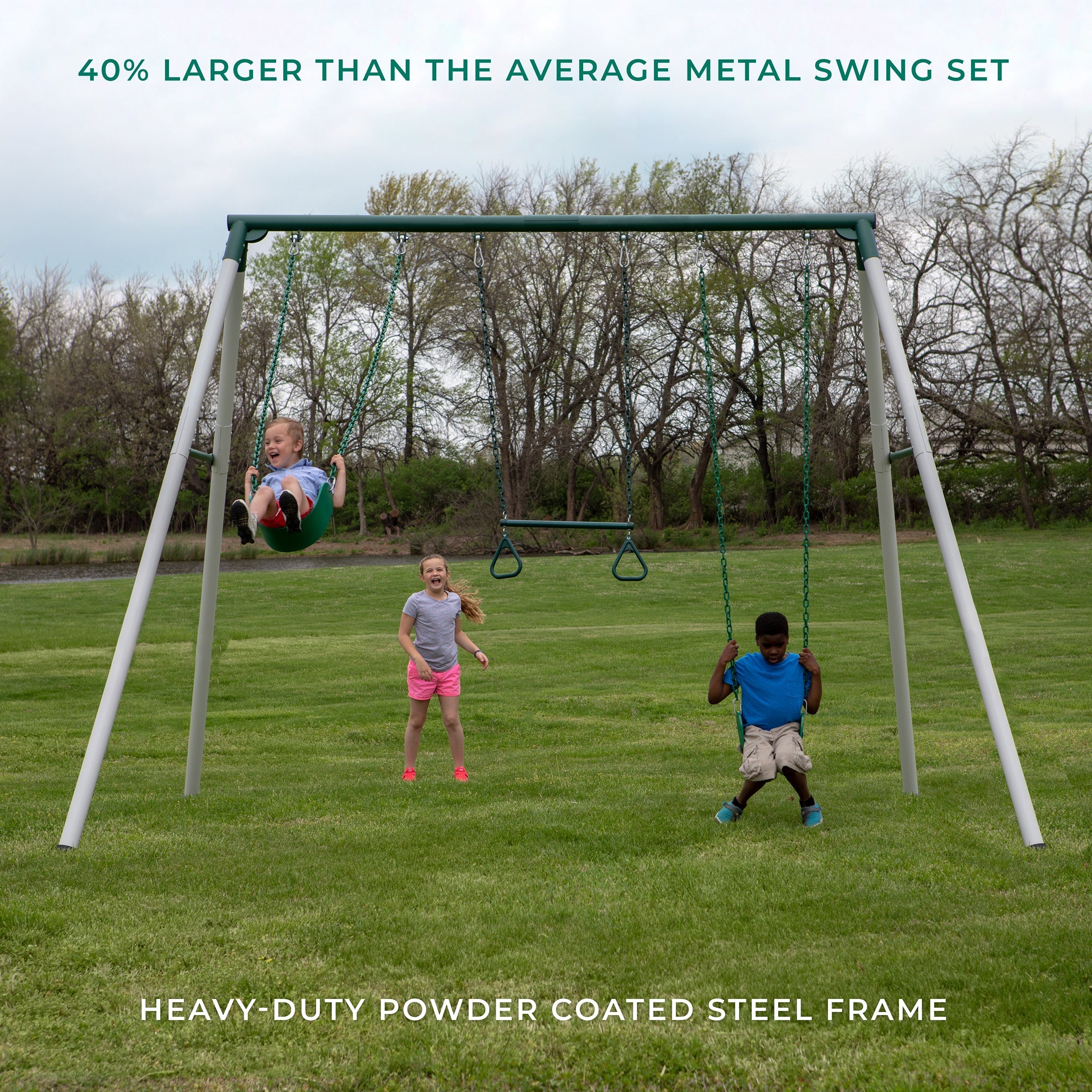 Big Brutus Heavy-Duty Metal A-Frame Swing Set